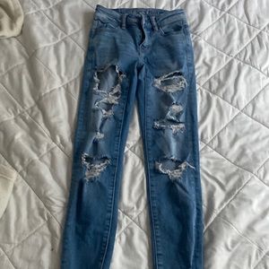AE next level ripped high- waisted jeggings